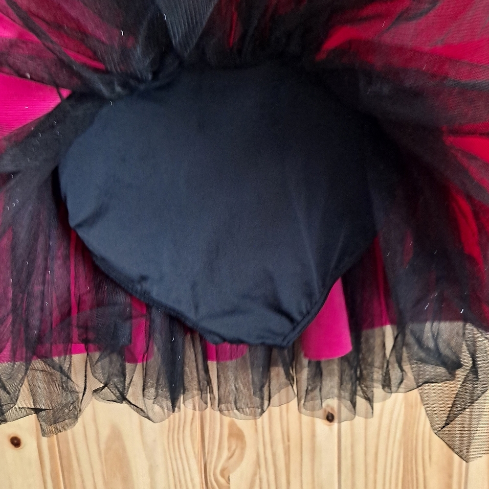 Weissman Dance Pink/Black Girls Size M Child Zip Back party competition Tea Time - Picture 16 of 16